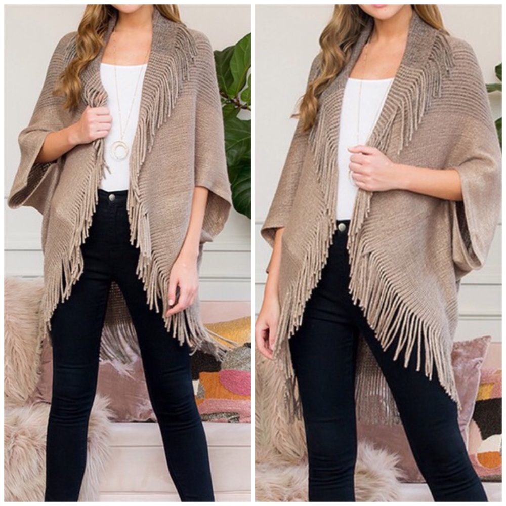 Ribbed Fringe Cardigan - 2 Available Colors NWT